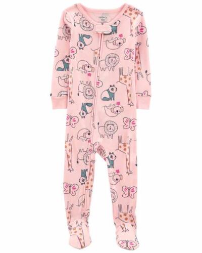 Carter's Kız Bebek Tulum Pembe Hayvan Baskılı - 5