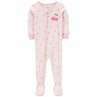 Carter's Küçük Kız Çocuk Tulum Pembe Kiraz Desenli