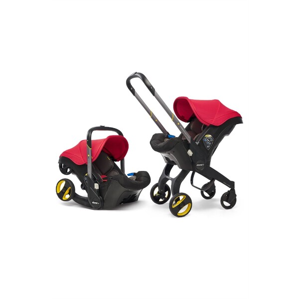 Doona+ Bebek Arabasına Dönüşen Tekerlekli Gr 0 Ana Kucağı Oto Koltuğu - Flame Red - 1