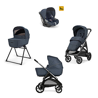 Inglesina Aptica Glam Bebek Arabası & Darwin Recline Ana Kucaklı 4'lü Sistem - Resort Blue