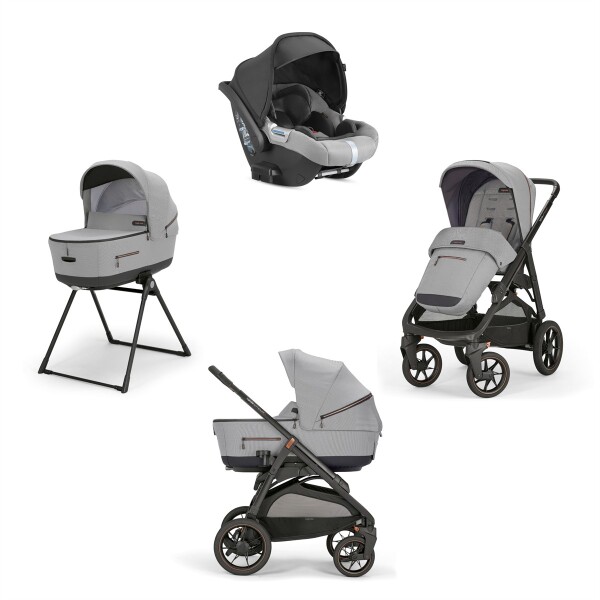Inglesina Aptica XT Bebek Arabası & Darwin Ana Kucaklı, Portbebeli, Stantlı, 4'lü Sistem - Horizon Grey - 1