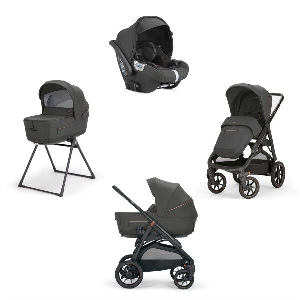 Inglesina Aptica XT Bebek Arabası & Darwin Ana Kucaklı, Portbebeli, Stantlı, 4'lü Sistem - Magnet Grey - 1