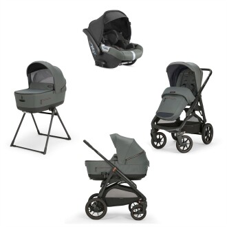 Inglesina Aptica XT Bebek Arabası & Darwin Ana Kucaklı, Portbebeli, Stantlı, 4'lü Sistem - Taiga Green