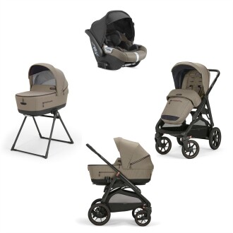 Inglesina Aptica XT Bebek Arabası & Darwin Ana Kucaklı, Portbebeli, Stantlı, 4'lü Sistem - Tuareg Beige