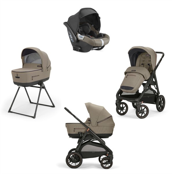 Inglesina Aptica XT Bebek Arabası & Darwin Ana Kucaklı, Portbebeli, Stantlı, 4'lü Sistem - Tuareg Beige - 1