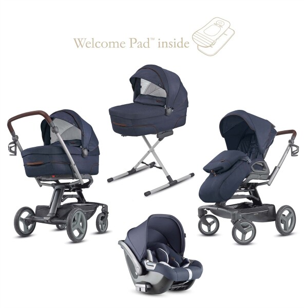Inglesina Quad Bebek Arabası Ana Kucaklı Portbebeli Stantlı 4'lü Sistem - Oxford Blue - 1