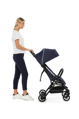 Inglesina Quid2 Tek El Tek Hamle ile Katlanıp Açılan Kabin Boy Bebek Arabası - Midnight Blue - 21