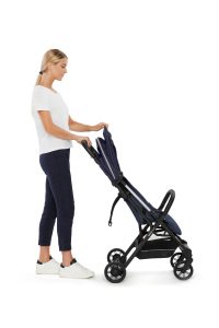 Inglesina Quid2 Tek El Tek Hamle ile Katlanıp Açılan Kabin Boy Bebek Arabası - Midnight Blue - 22