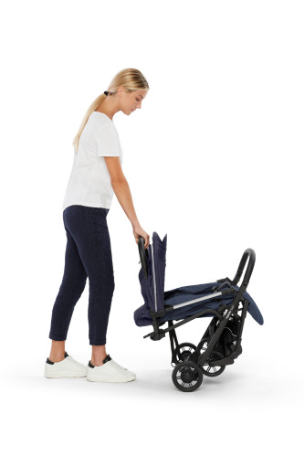 Inglesina Quid2 Tek El Tek Hamle ile Katlanıp Açılan Kabin Boy Bebek Arabası - Midnight Blue - 23