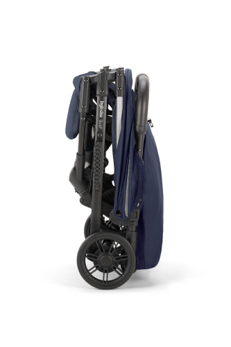 Inglesina Quid2 Tek El Tek Hamle ile Katlanıp Açılan Kabin Boy Bebek Arabası - Midnight Blue - 26