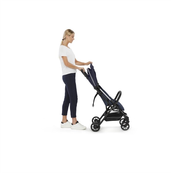 Inglesina Quid2 Tek El Tek Hamle ile Katlanıp Açılan Kabin Boy Bebek Arabası - Midnight Blue - 9