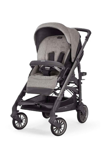 Inglesina Trilogy Tek El Tek Hamle ile Katlanıp Açılan Çift Yön Bebek Arabası - Maui Grey - 5