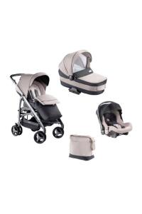 Inglesina Zippy Pro Bebek Arabası & Huggy Ana Kucaklı, Portbebeli, Çantalı, 4'lü Sistem - Granito - 3
