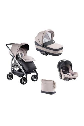 Inglesina Zippy Pro Bebek Arabası & Huggy Ana Kucaklı, Portbebeli, Çantalı, 4'lü Sistem - Granito - 3